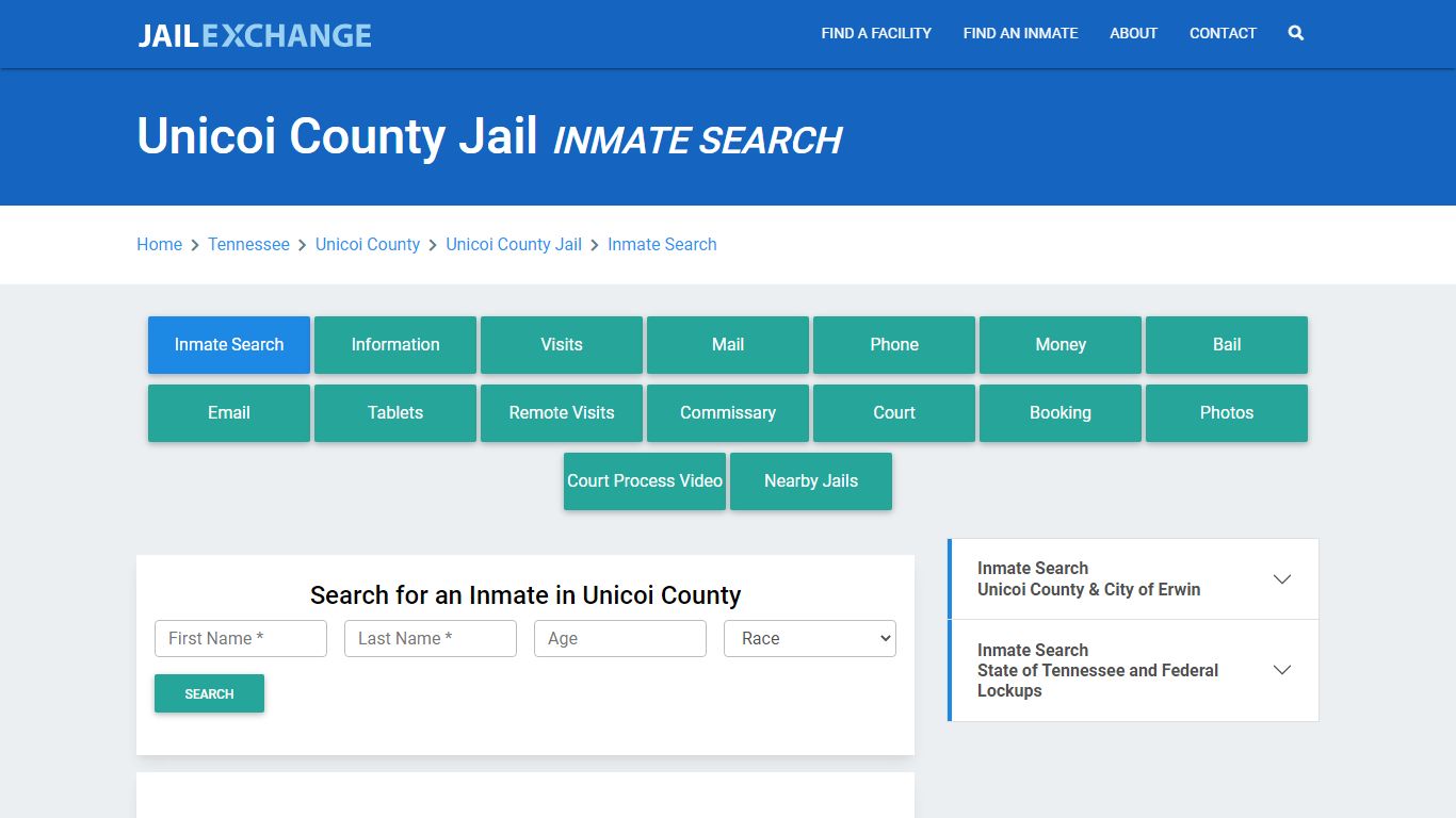 Unicoi County Jail, TN Inmate Search: Roster & Mugshots