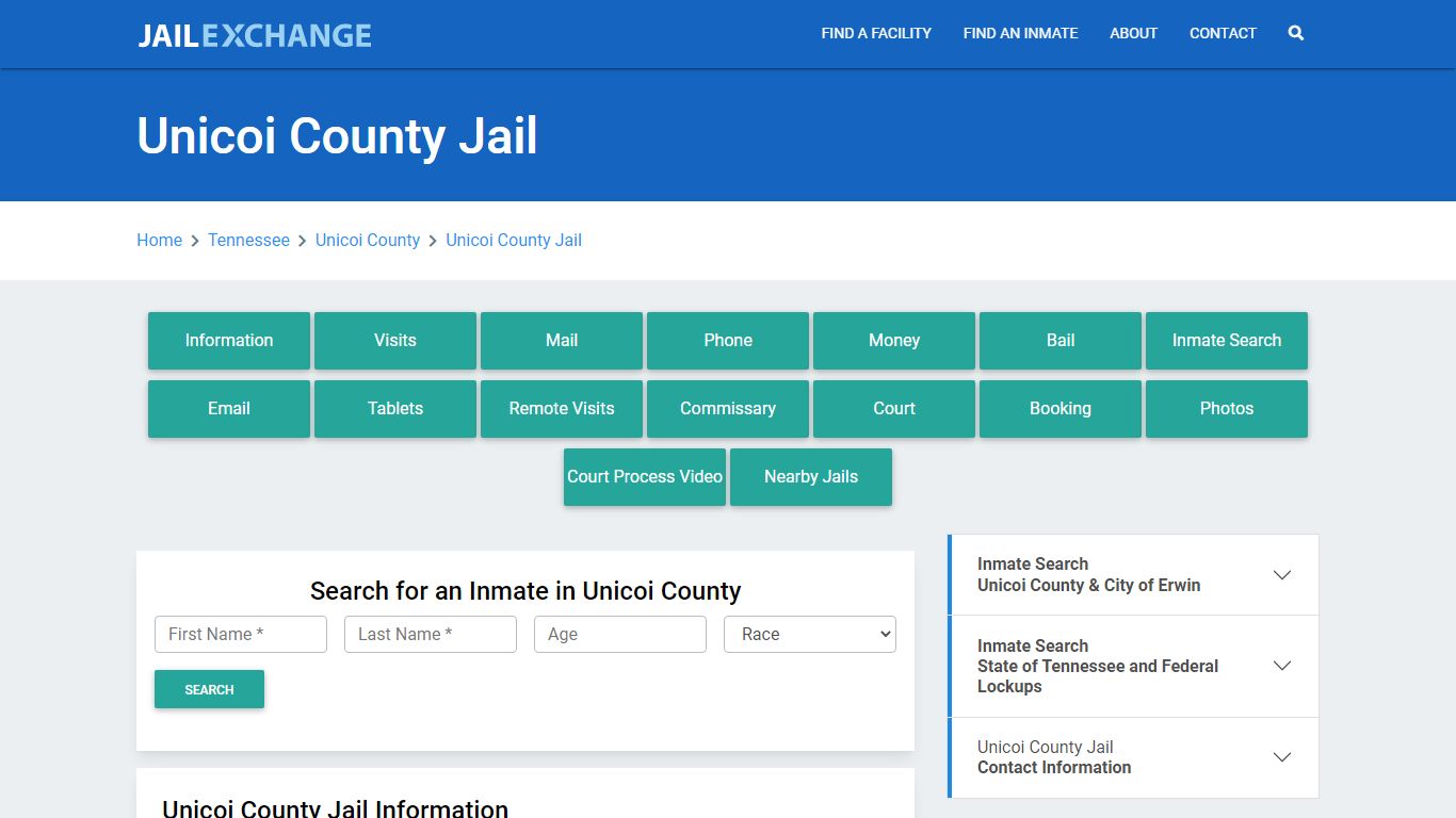 Unicoi County Jail Roster Lookup, TN, Inmate Search