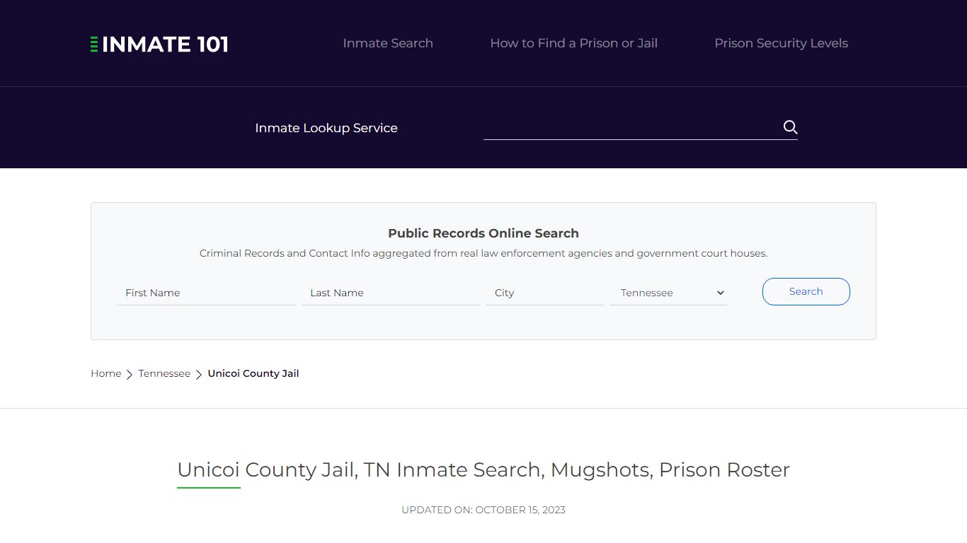 Unicoi County Jail, TN Inmate Search, Mugshots, Prison Roster